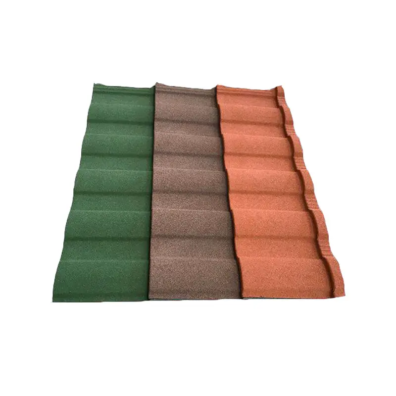Galvanized Zinc Steel coated Plain Black Grey Roman tile roofing Acrylate protect metal tile for Housed roof decoration