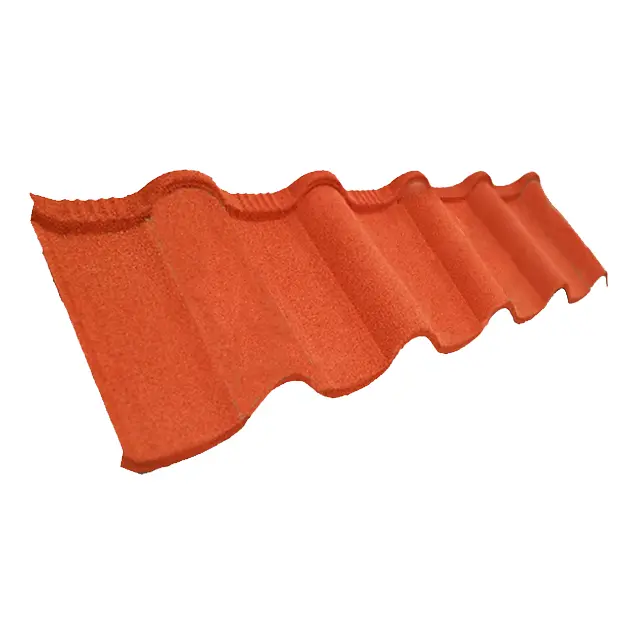 Hot selling Deep Roman roofing tile stone coated galvanized zinc steel light weight sheets Golan for villa high-end buildings