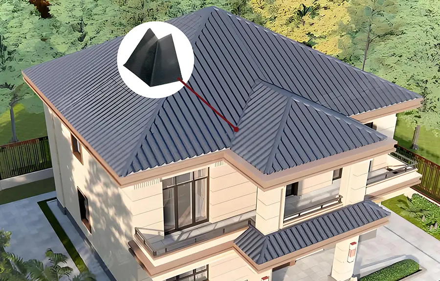 Roofing accessories PVC ASA material Gutter flashing board for roofing