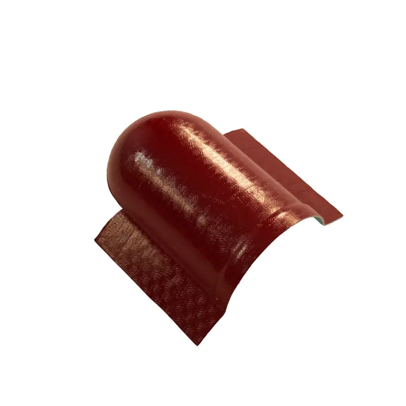 Plastic building material roof decoration parts accessories tilted ridge tile end / ridge cover-1