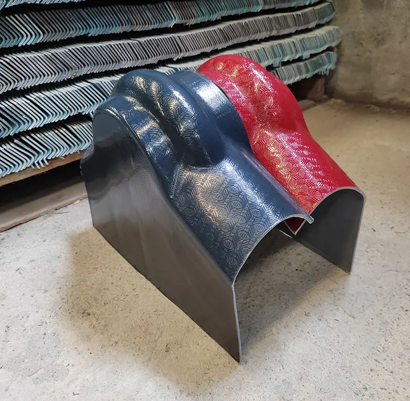 Plastic material roof decoration parts accessories the end cover of ridge tile end /ridge cover-1